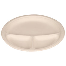 Load image into Gallery viewer, 10&quot; 3-Compartment Round Plate - 125 count
