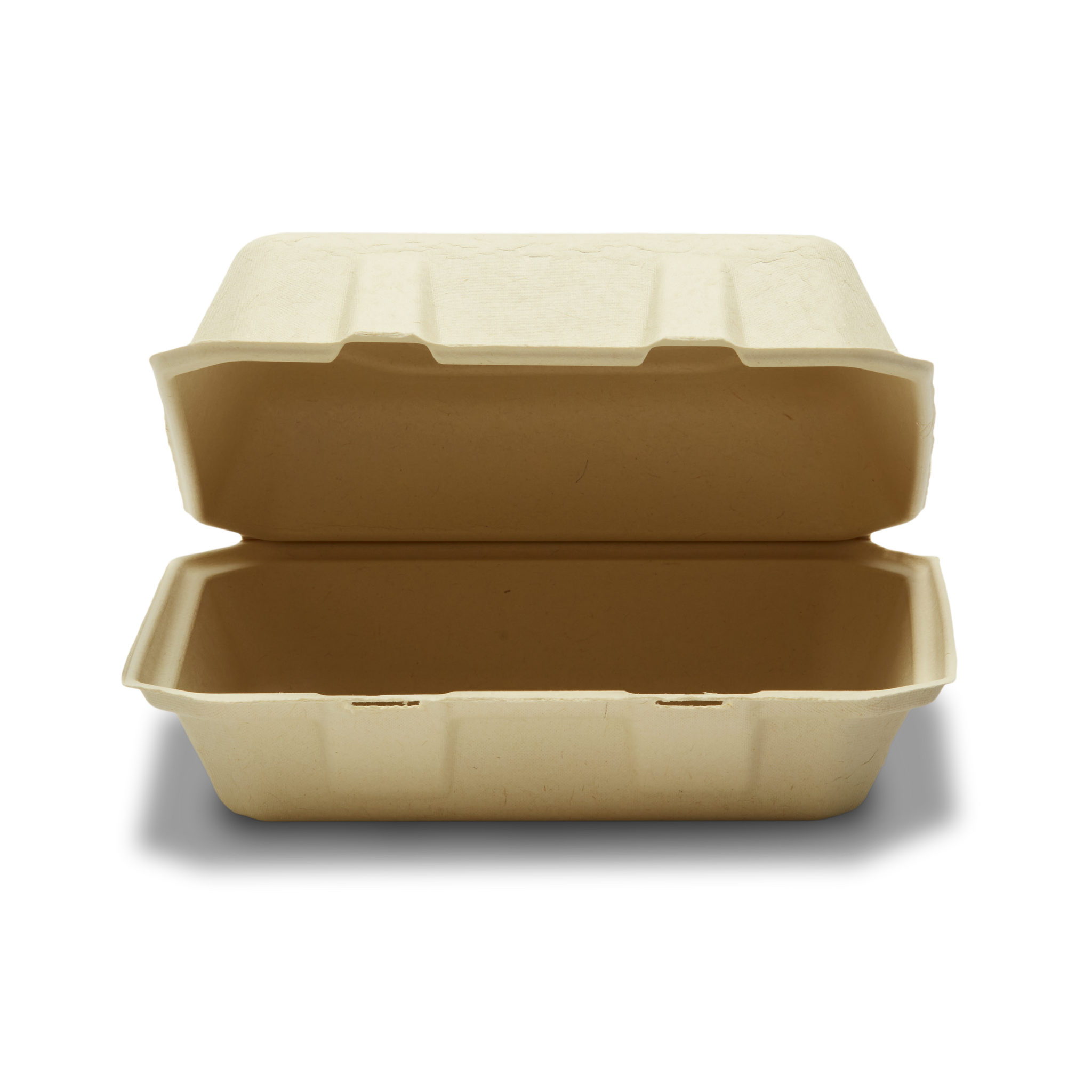 9x9x3 Clamshell Takeout Containers Natural 200 pcs – Pony Packaging